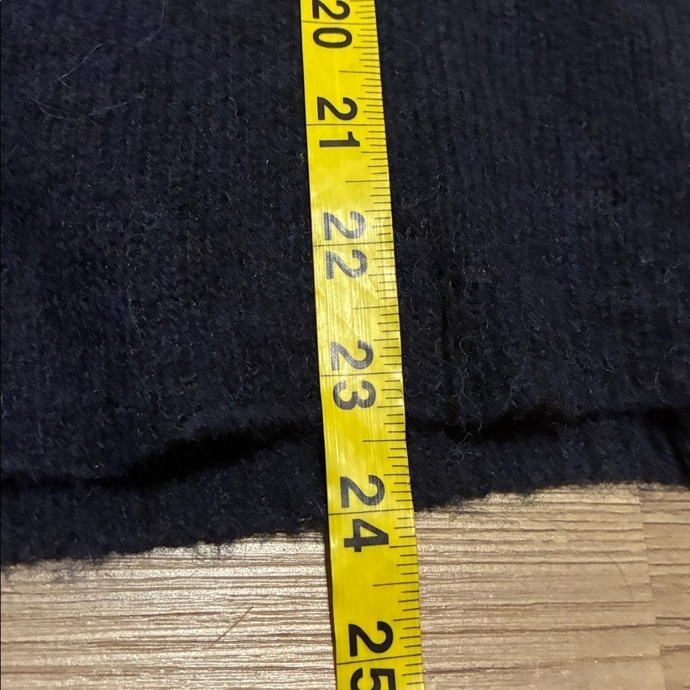 Anthropologie Moth Navy Blue Hooded Cardigan Sweater Single Snap Alpaca blend S - Picture 11 of 13